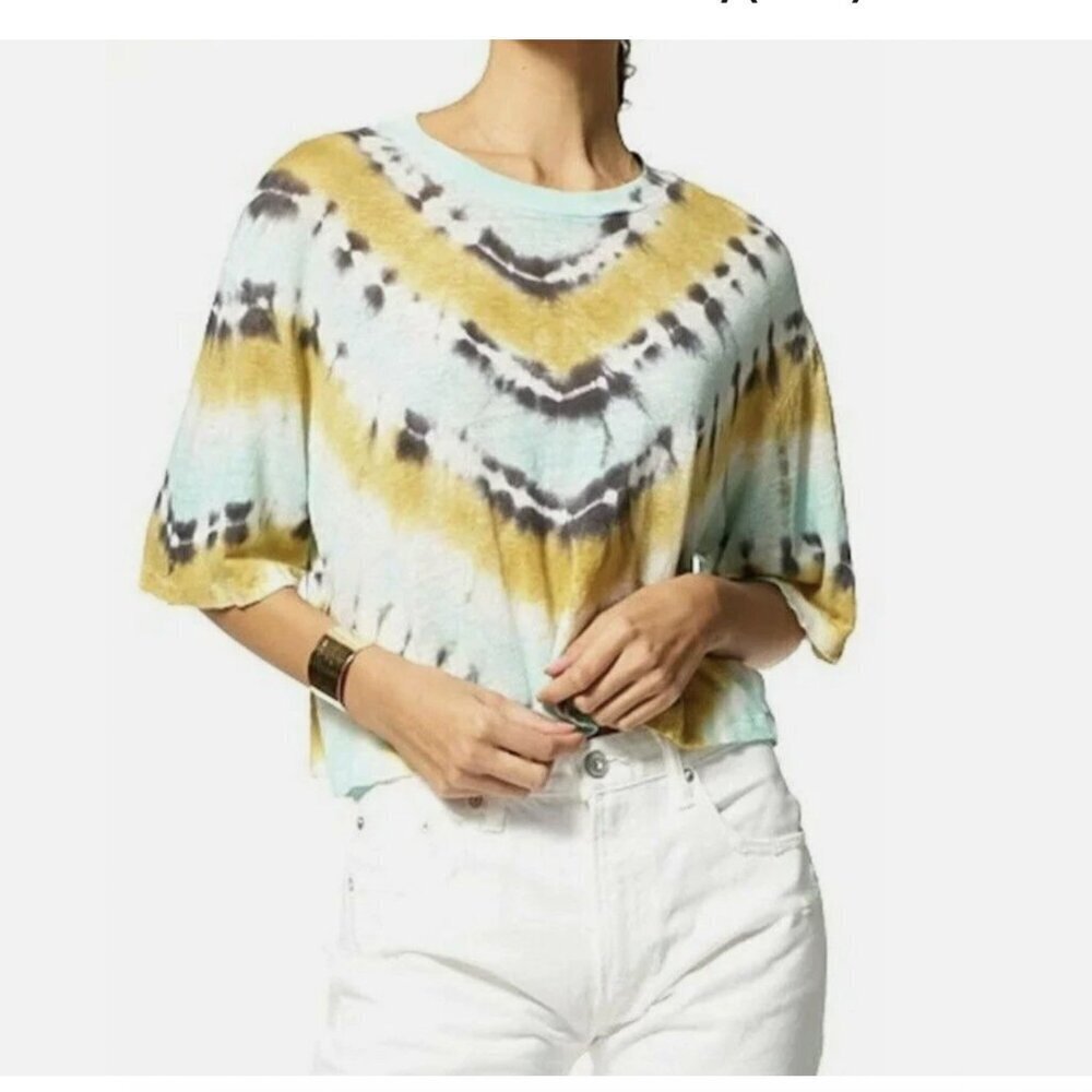 Young Fabulous & Broke Celeste Tee Tie Dye Cropped Shirt Top